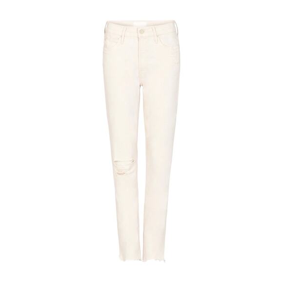 MOTHER The Flirt Chew Unnatural Acts Cream Straight Jeans Size 26 - Picture 2 of 9